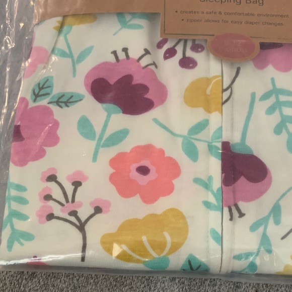 Baby Floral Sleeping Bag Swaddle - Cream and Pink New in package 6-12 months - Picture 5 of 6